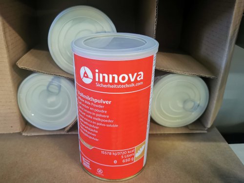 Mleko w proszku w puszce Innova, 15 lat trwałości